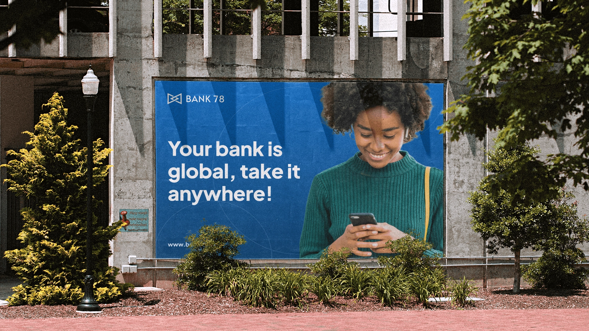 Bank 78 brand design billboard concept